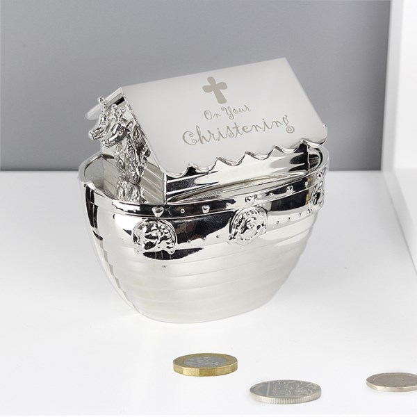 Christening Noah's Ark Money Box SpecialMoment.co.uk