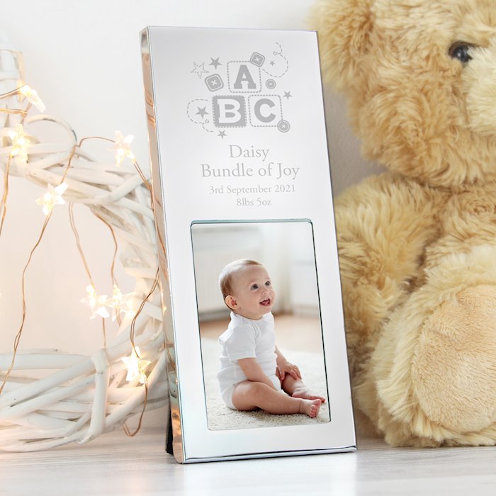 Personalised ABC Small Silver 2x3 Photo Frame