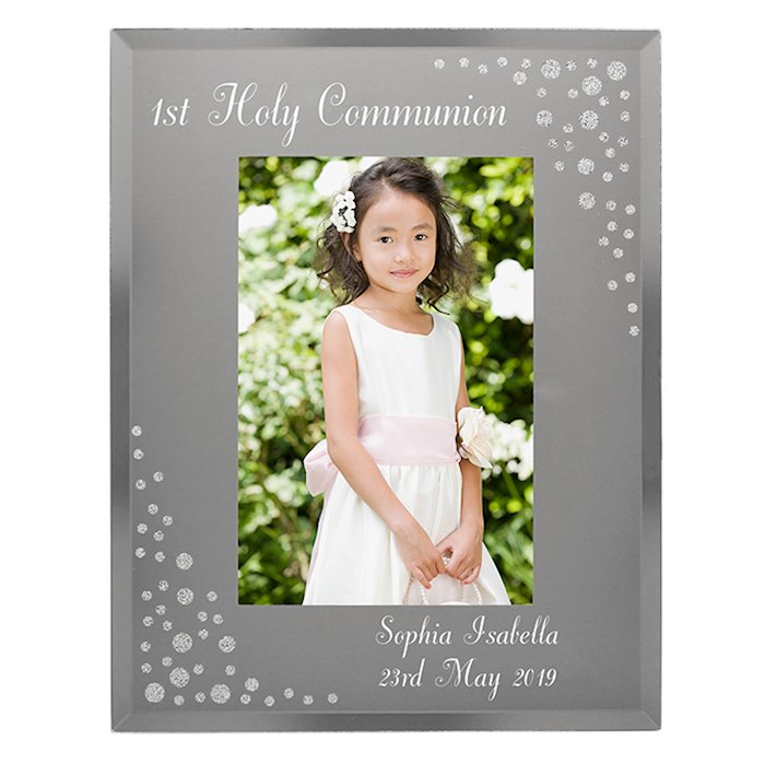 Personalised Any Message 6x4 Landscape Diamante Glass Photo Frame - Glass  Frames - Photo Frames - All Gifts