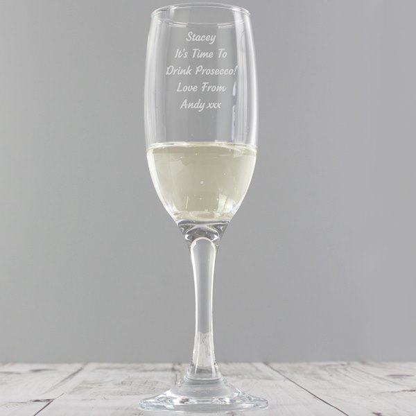Personalised Any Message Prosecco Flute