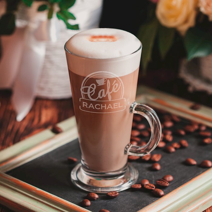 Personalised Cafe Latte Glass