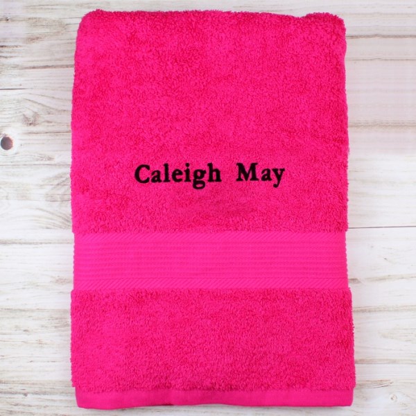 Bright Pink Bath Towel SpecialMoment.co.uk