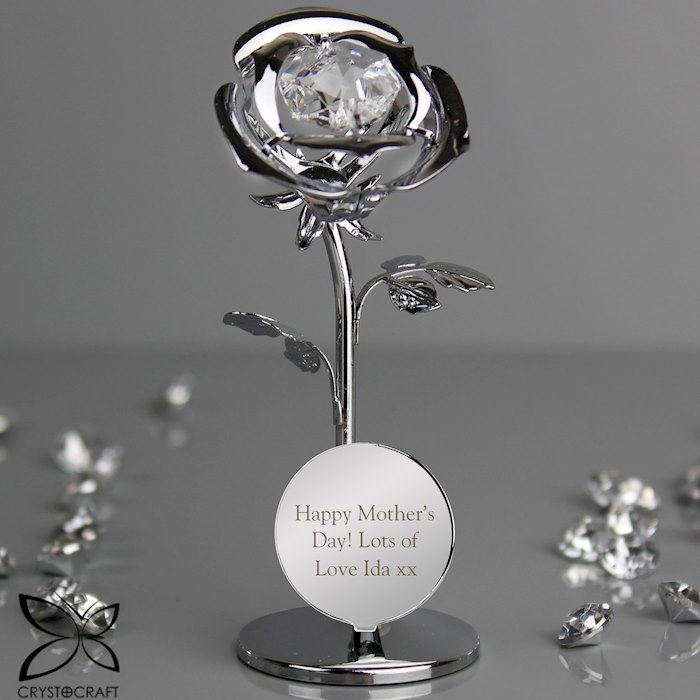 Personalised Crystocraft Rose Ornament