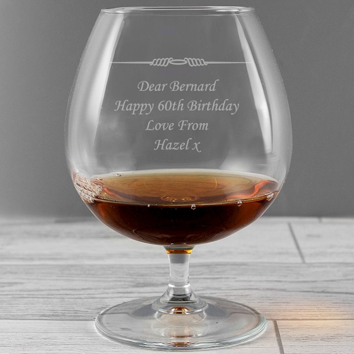 Personalised Decorative Brandy Glass