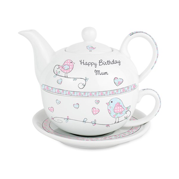 Floral Birds Tea For One SpecialMoment.co.uk