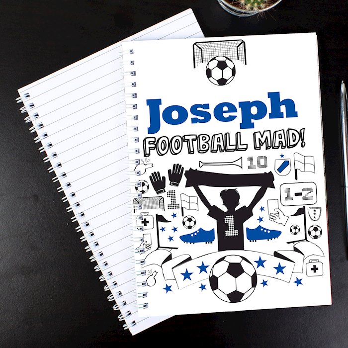Personalised Football A5 Notebook | SpecialMoment.co.uk