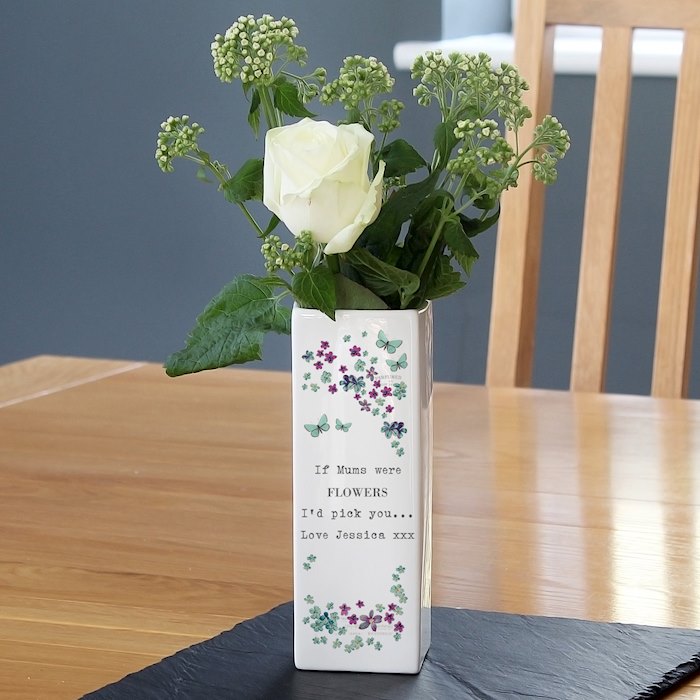 Forget Me Not Square Vase Specialmoment Co Uk