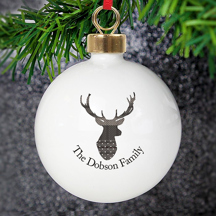 Personalised Highland Stag Bauble