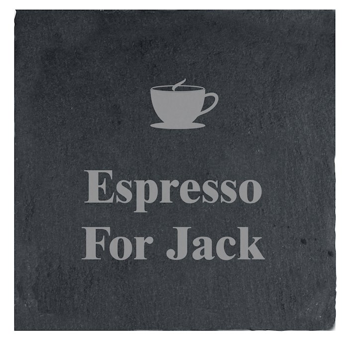 Personalised Hot Drink Motif Single Slate Coaster SpecialMoment