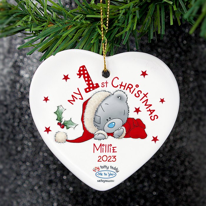 Me to You My 1st Christmas Ceramic Heart Decoration