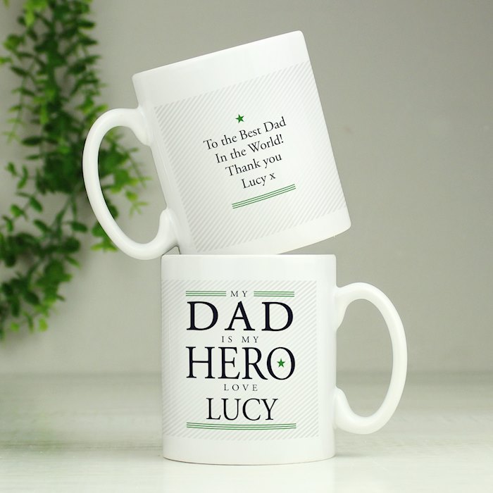 Personalised My Dad is My Hero Mug