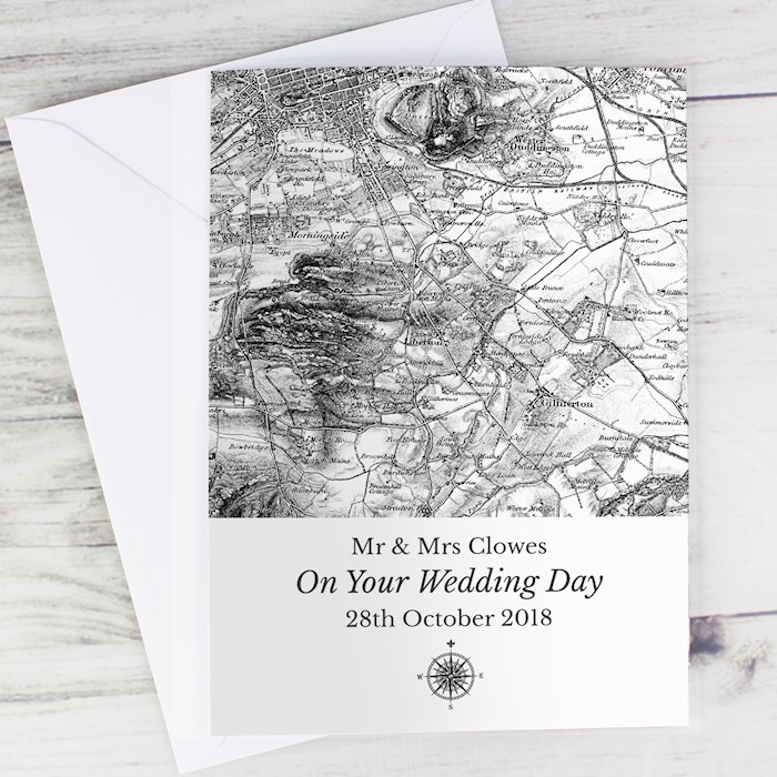 Map Compass Card Personalised 1805 - 1874 Old Series Map Compass Card | SpecialMoment.co.uk