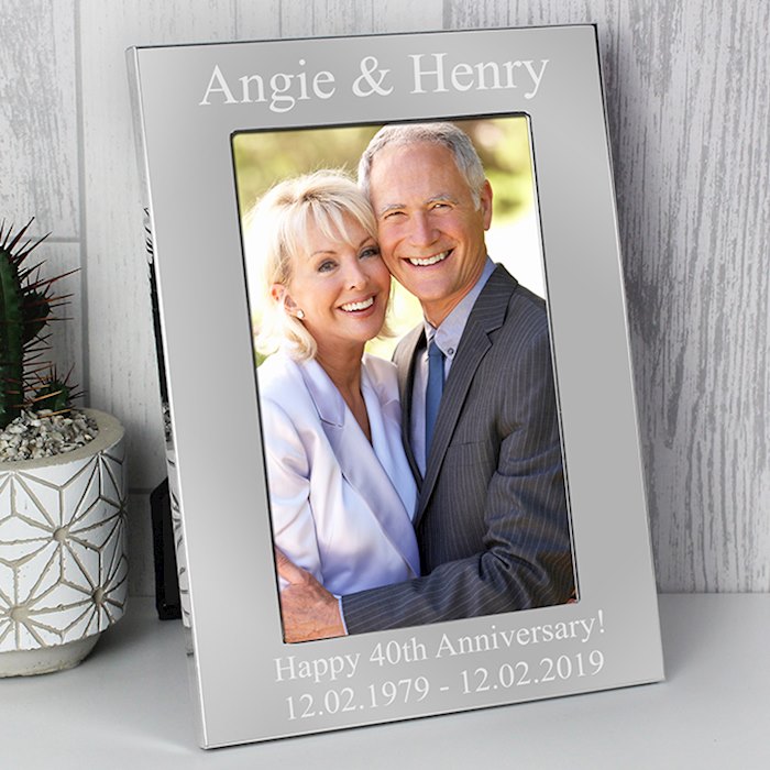 Personalised 4x6 Silver Photo Frame