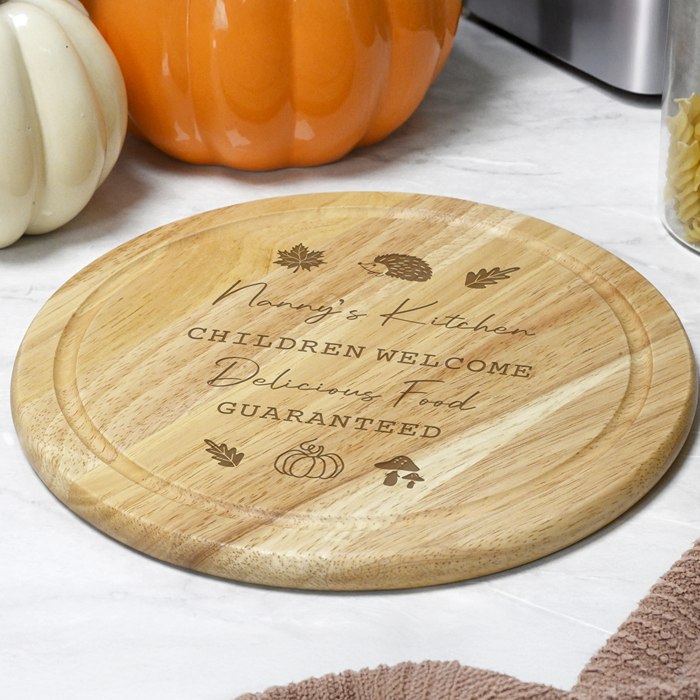 Personalised Autumn Wooden Chopping Board