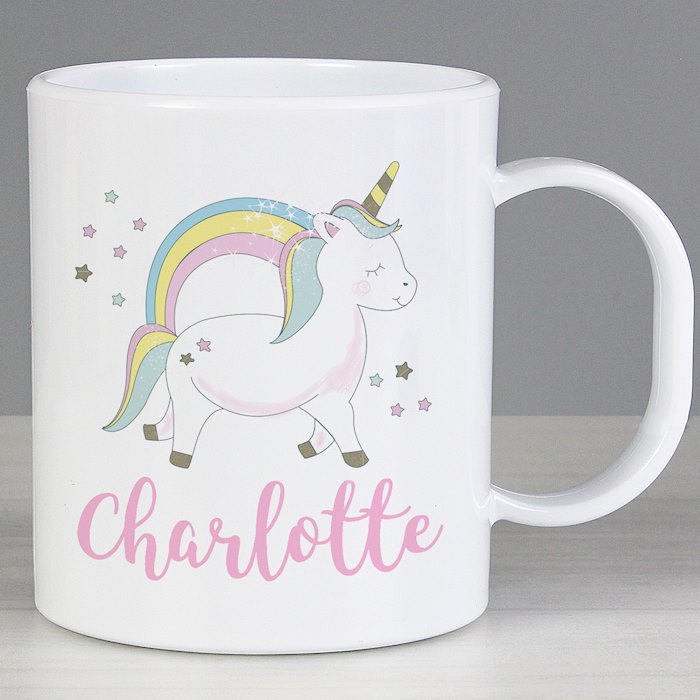 Personalised Baby Unicorn Plastic Mug