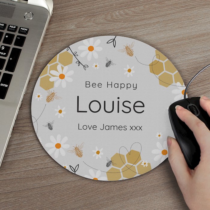 Personalised Bee Mouse Mat
