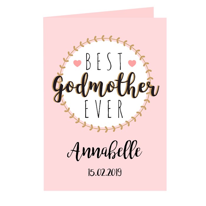 Personalised Best Godmother Card