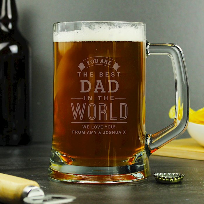 Personalised Best in The World Pint Stern Tankard