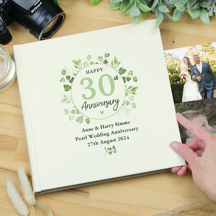 Personalised Botanical Anniversary Photo Album