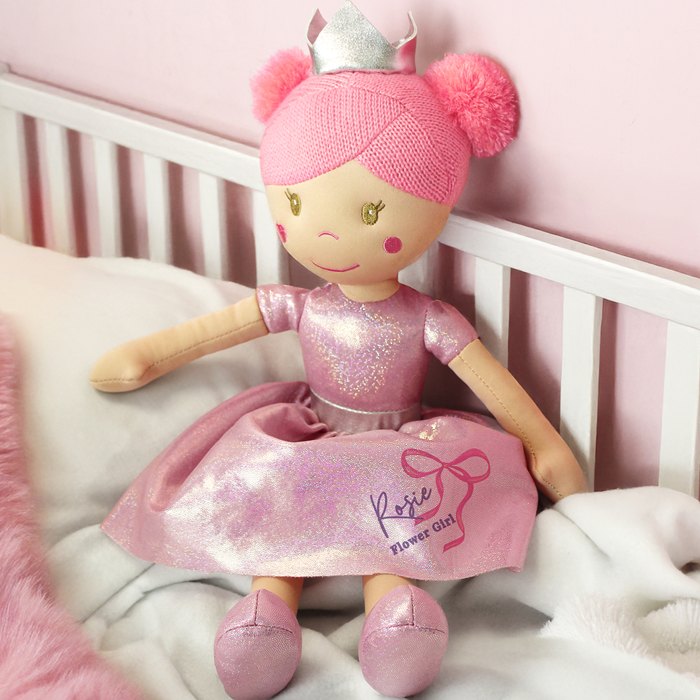 Personalised Bow Princess Rag Doll