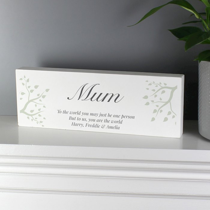 Personalised Branches Wooden Mantel Decoration