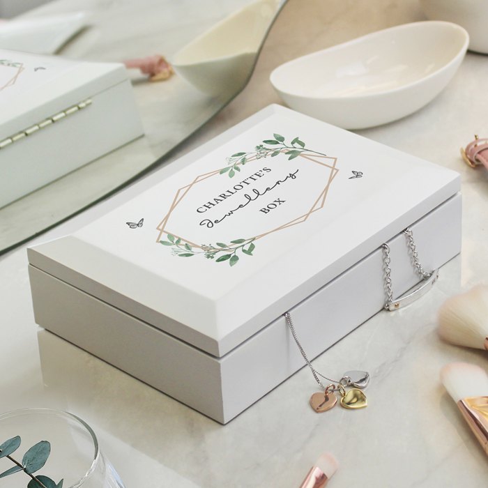 Personalised Butterfly Wooden Jewellery Box