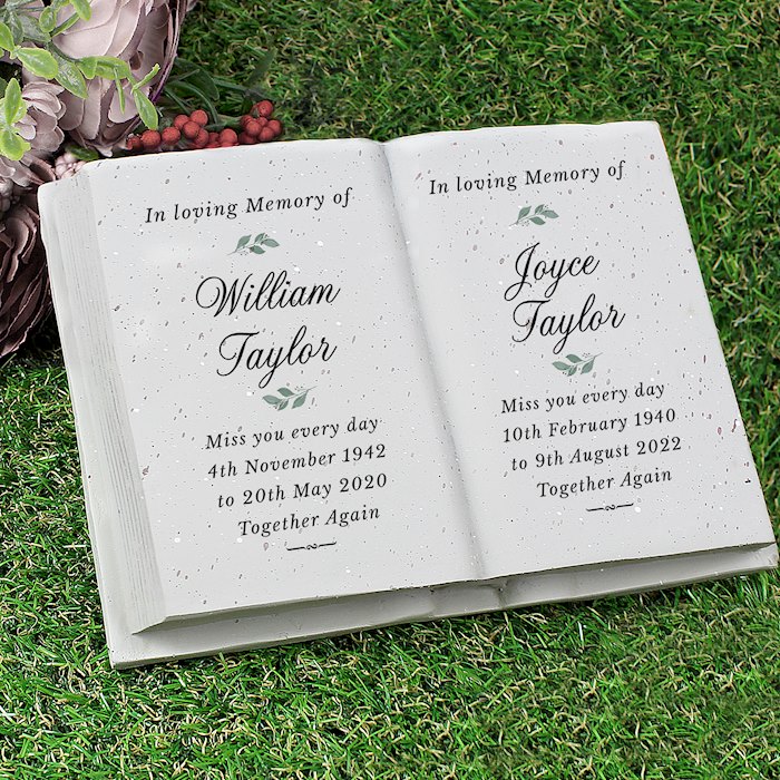 Personalised Couples In Loving Memory Resin Book