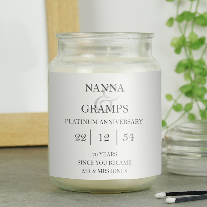 Personalised Couples Large Scented Jar Candle