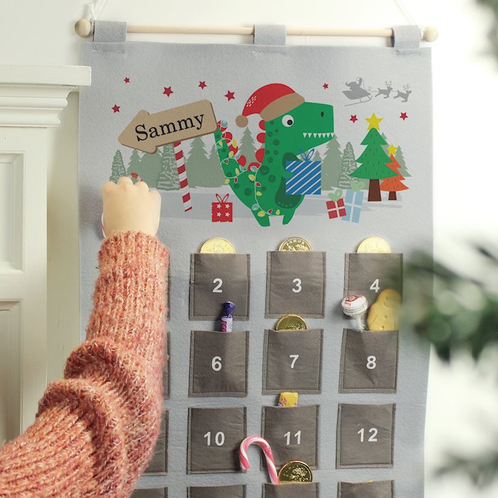 Personalised Dinosaur Advent Calendar SpecialMoment.co.uk