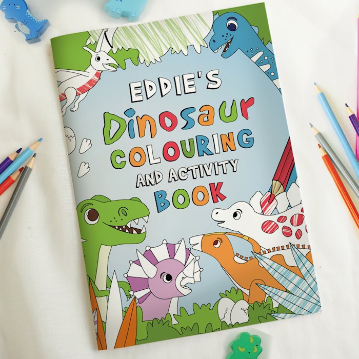 Personalised Dinosaur Colouring Book