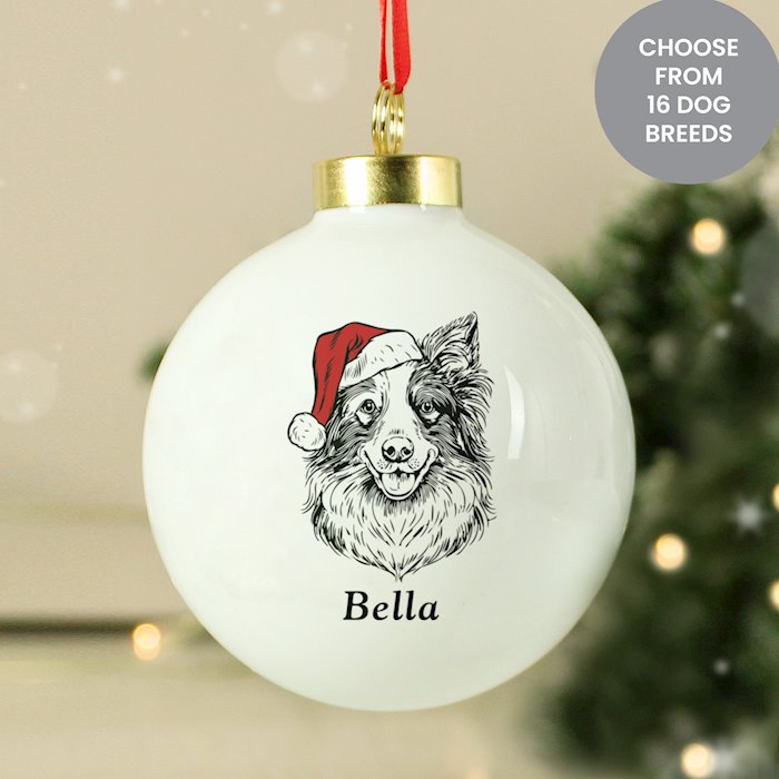 Personalised Dog Breed Christmas Bauble