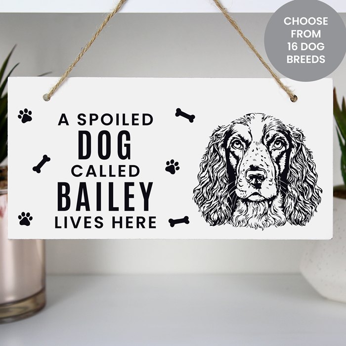 Personalised Dog Breed Wooden Sign