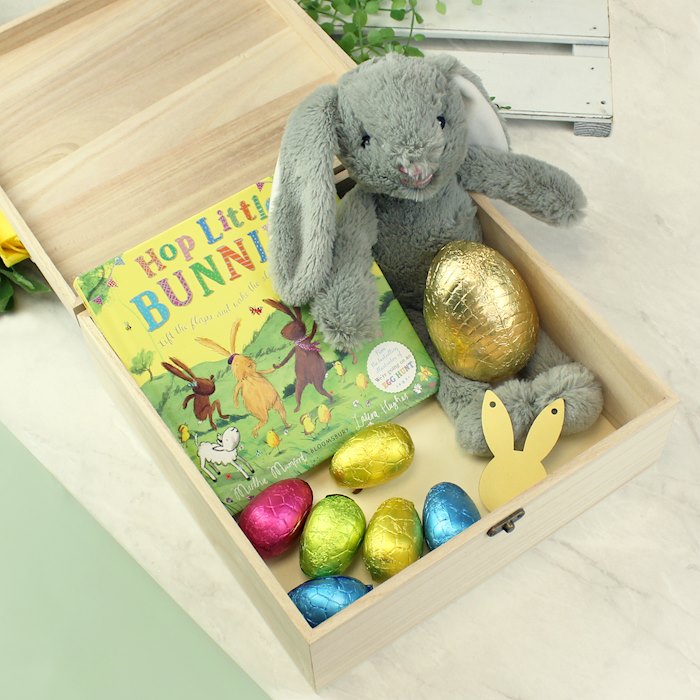 Personalised Easter Bunny Wooden Treat Box | SpecialMoment.co.uk