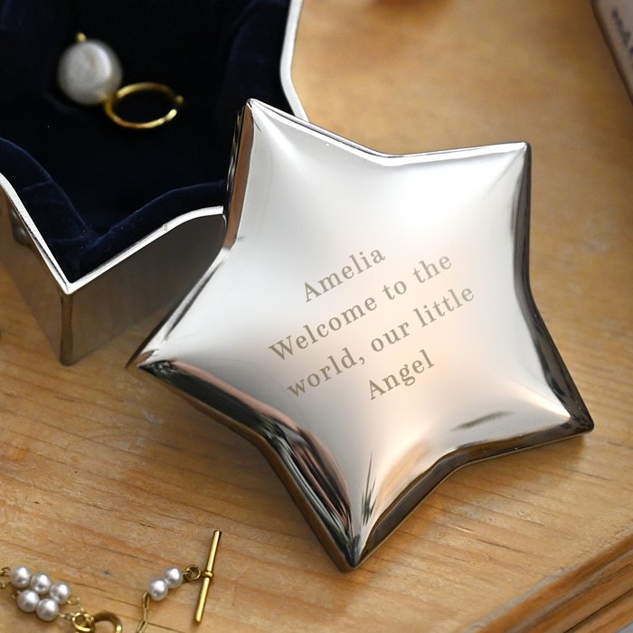 Personalised Engraved Star Trinket Box | SpecialMoment.co.uk