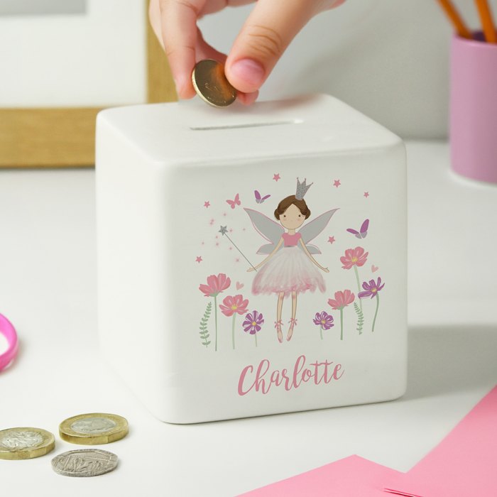 Personalised Fairy Princess Ceramic Money Box