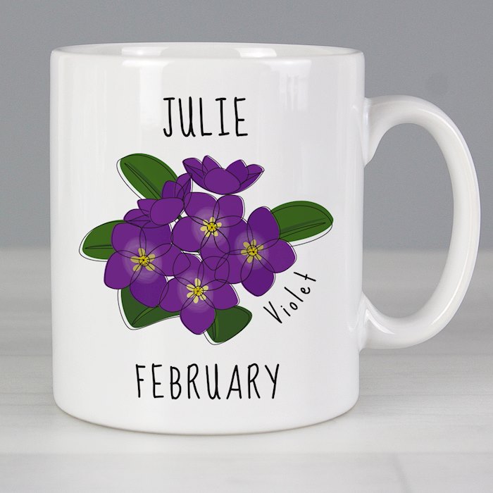 February Birth Flower - Violet Mug