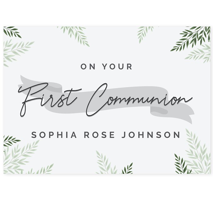 Personalised First Communion Card