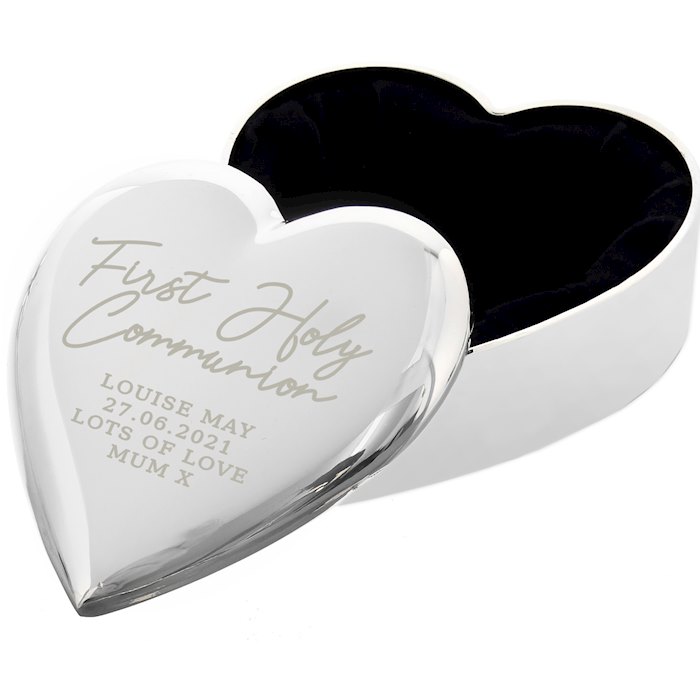 Personalised First Holy Communion Heart Trinket Box | SpecialMoment.co.uk