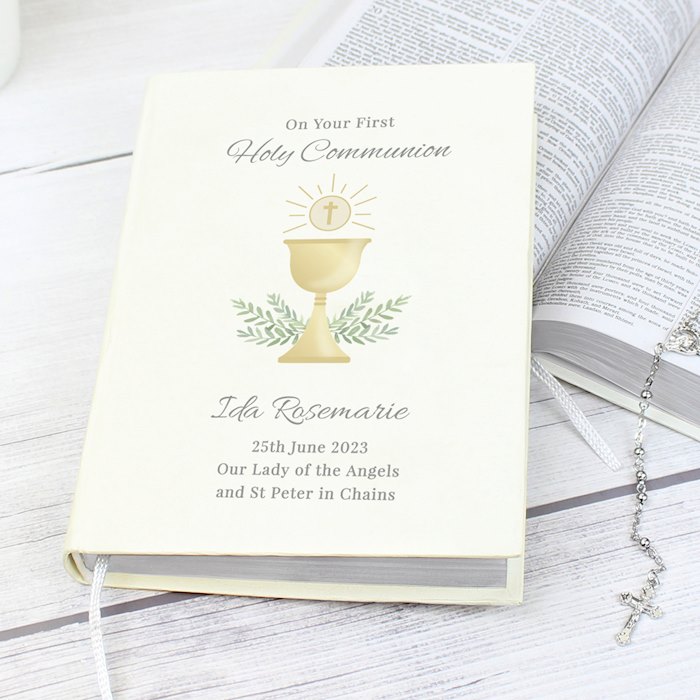 Personalised First Holy Communion Holy Bible - Eco-friendly - King James Version