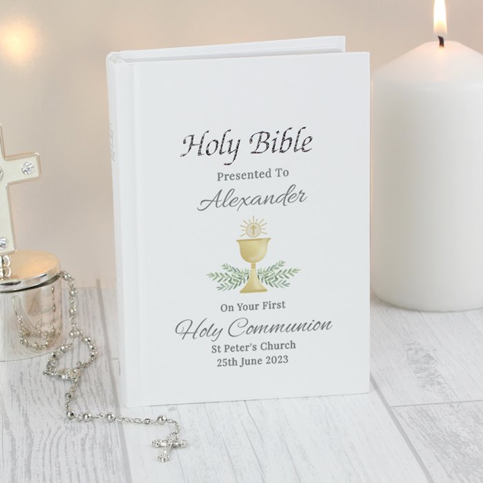 Personalised First Holy Communion Holy Bible - King James Version
