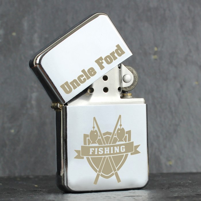 Personalised Fishing Crest Lighter