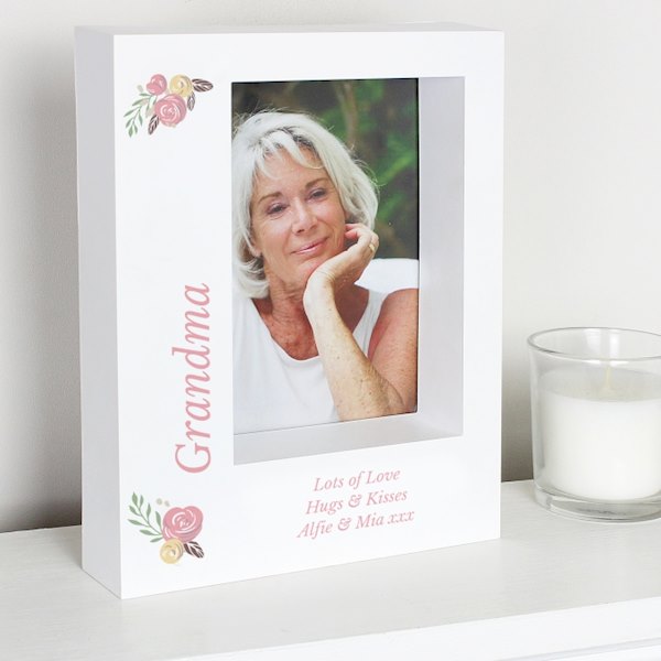 Personalised Floral Bouquet 5x7 Box Plastic Photo Frame | SpecialMoment ...