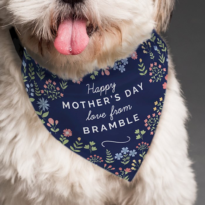 Personalised Floral Dog Bandana