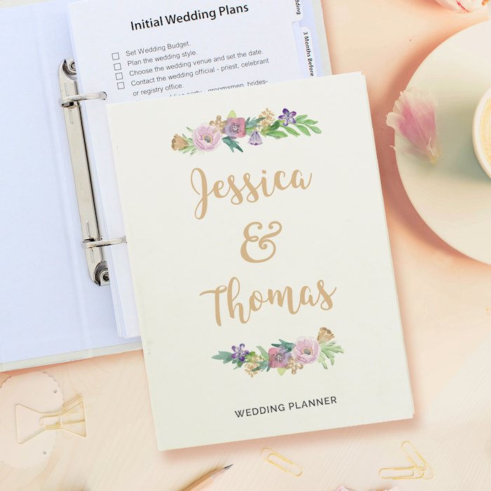 Personalised Floral Wedding Planner