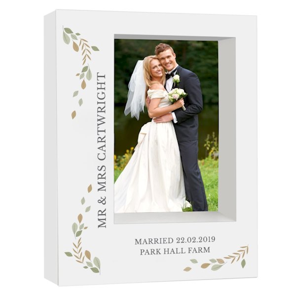 Personalised Fresh Botanical 5x7 Box Plastic Photo Frame ...
