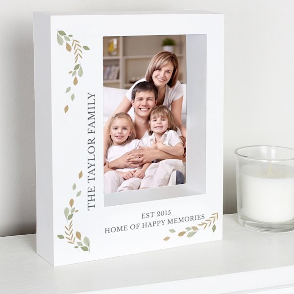 Personalised Fresh Botanical 5x7 Box Plastic Photo Frame ...