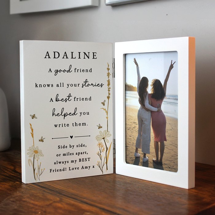 Friend Photo Frame Message Personalised Friend Wooden Hinged 6x4 Photo Frame | SpecialMoment.co.uk