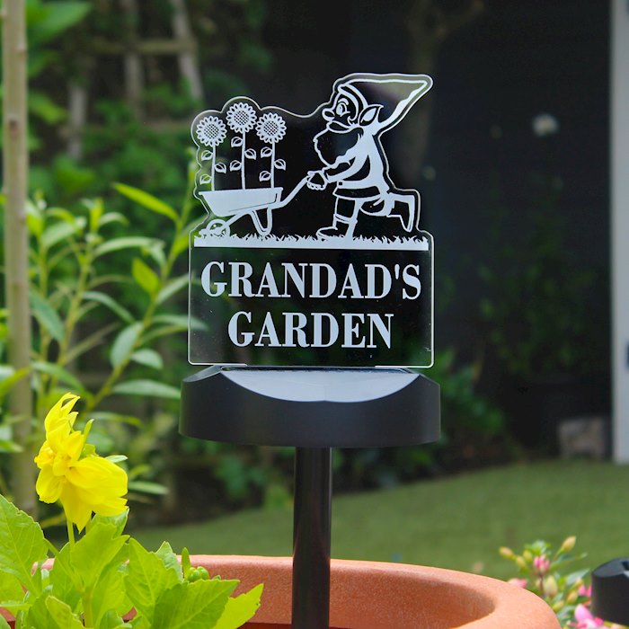Personalised Gnome Garden Outdoor Solar Light