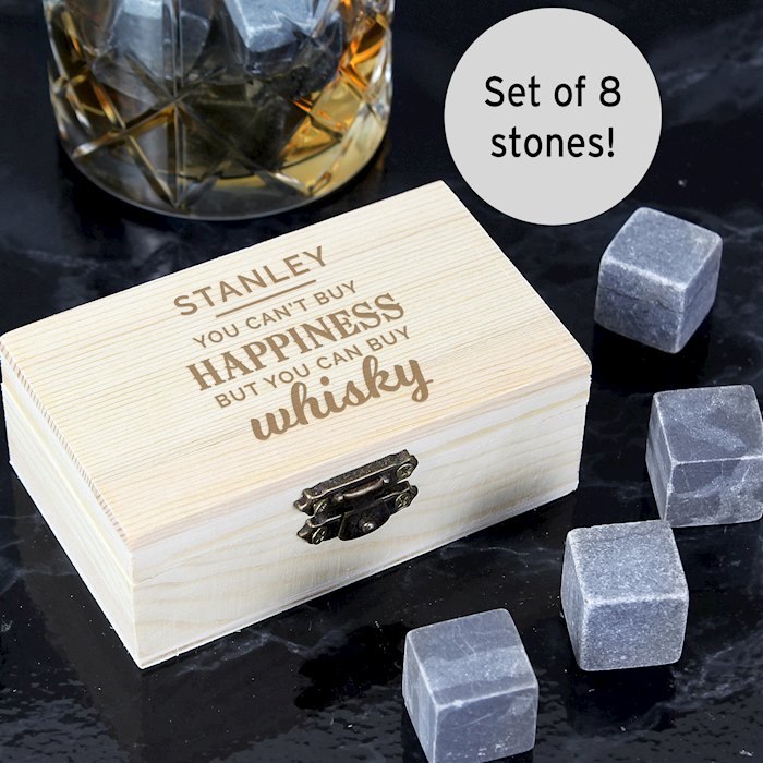 Personalised Happiness Whisky Stones