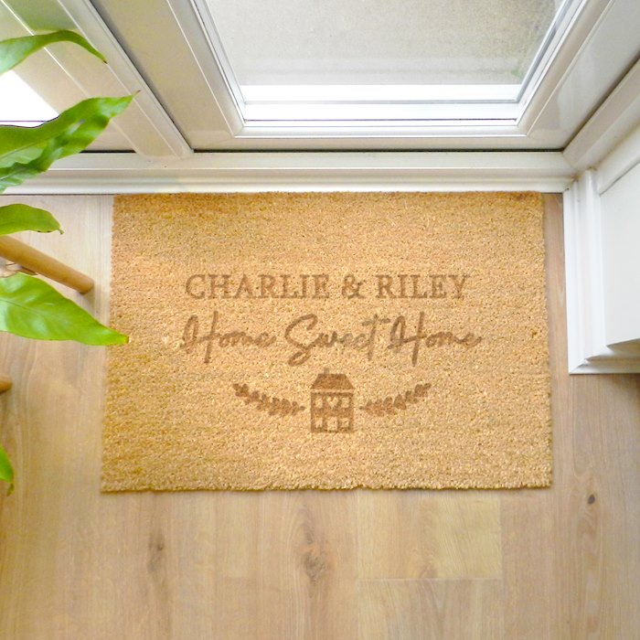 Personalised Home Sweet Home Rectangle Indoor Doormat